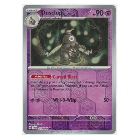 Dusclops : SHROUDED FABLE (Reverse holo) - 019/064