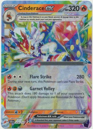 Cinderace ex : STELLAR CROWN - 028/142 - Lockett Labs UK