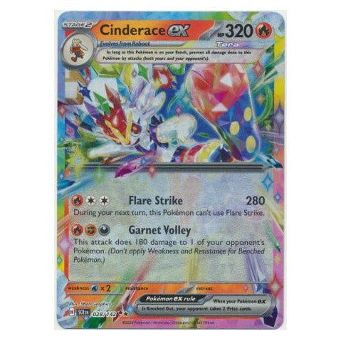 Cinderace ex : STELLAR CROWN - 028/142