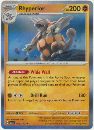 Rhyperior : STELLAR CROWN (Holo) - 076/142 - Lockett Labs UK