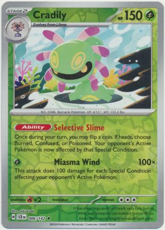 Cradily : STELLAR CROWN (Reverse holo) - 006/142 - Lockett Labs UK