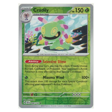 Cradily : STELLAR CROWN (Reverse holo) - 006/142