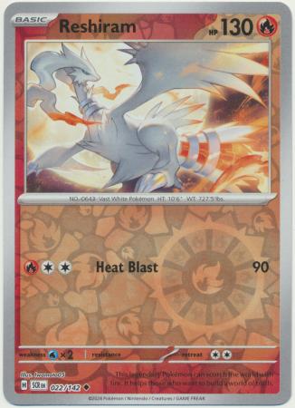 Reshiram : STELLAR CROWN (Reverse holo) - 022/142 - Lockett Labs UK