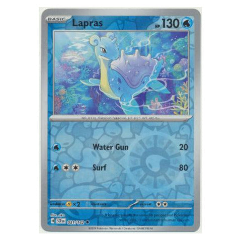 Lapras : STELLAR CROWN (Reverse holo) - 031/142