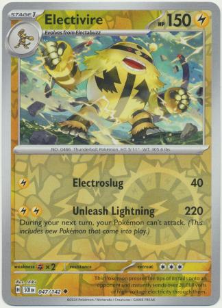 Electivire : STELLAR CROWN (Reverse holo) - 047/142 - Lockett Labs UK