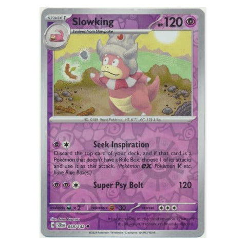 Slowking : STELLAR CROWN (Reverse holo) - 058/142