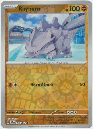 Rhyhorn : STELLAR CROWN (Reverse holo) - 074/142 - Lockett Labs UK