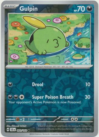 Gulpin : STELLAR CROWN (Reverse holo) - 091/142 - Lockett Labs UK