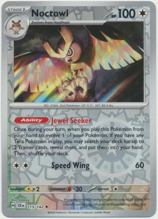 Noctowl : STELLAR CROWN (Reverse holo) - 115/142 - Lockett Labs UK