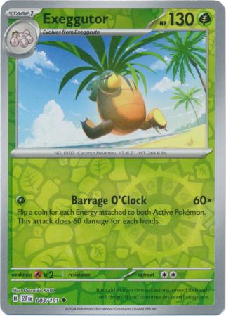 Exeggutor : SURGING SPARKS (Reverse holo) - 003/191