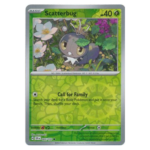 Scatterbug : SURGING SPARKS (Reverse holo) - 005/191