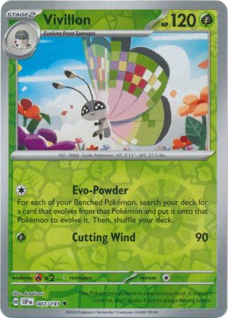 Vivillon : SURGING SPARKS (Reverse holo) - 007/191 - Lockett Labs UK