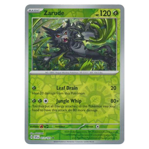 Zarude : SURGING SPARKS (Reverse holo) - 011/191
