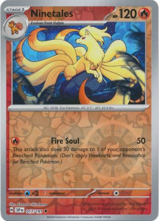 Ninetales : SURGING SPARKS (Reverse holo) - 017/191