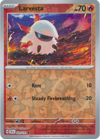 Larvesta : SURGING SPARKS (Reverse holo) - 024/191