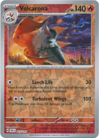 Volcarona : SURGING SPARKS (Reverse holo) - 025/191