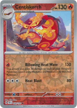 Centiskorch : SURGING SPARKS (Reverse holo) - 028/191