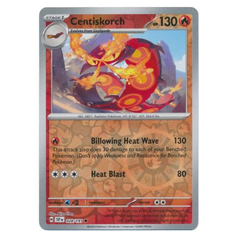 Centiskorch : SURGING SPARKS (Reverse holo) - 028/191
