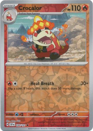 Crocalor : SURGING SPARKS (Reverse holo) - 030/191