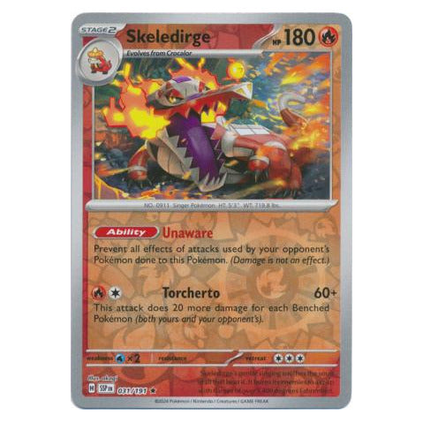 Skeledirge : SURGING SPARKS (Reverse holo) - 031/191