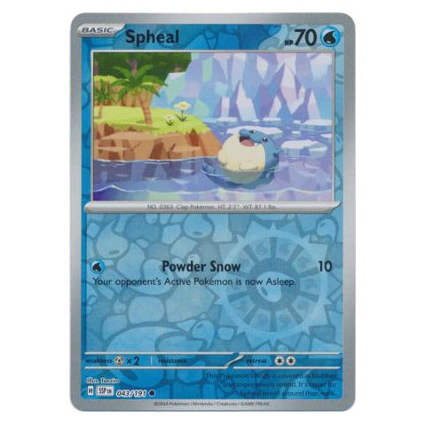 Spheal : SURGING SPARKS (Reverse holo) - 043/191