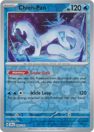 Chien-Pao : SURGING SPARKS (Reverse holo) - 056/191 - Lockett Labs UK