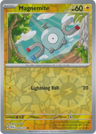 Magnemite : SURGING SPARKS (Reverse holo) - 058/191 - Lockett Labs UK