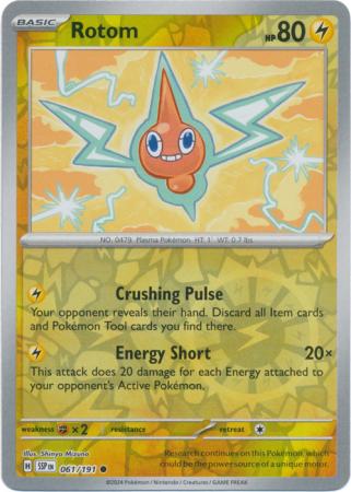 Rotom : SURGING SPARKS (Reverse holo) - 061/191 - Lockett Labs UK
