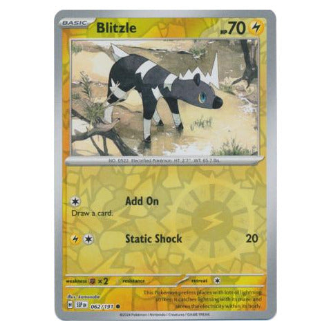 Blitzle : SURGING SPARKS (Reverse holo) - 062/191