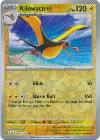 Kilowattrel : SURGING SPARKS (Reverse holo) - 067/191 - Lockett Labs UK