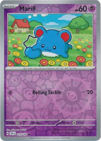 Marill : SURGING SPARKS (Reverse holo) - 073/191 - Lockett Labs UK