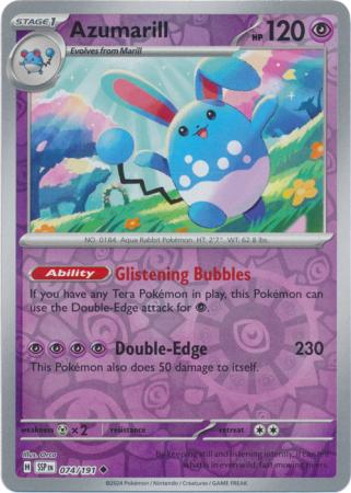Azumarill : SURGING SPARKS (Reverse holo) - 074/191 - Lockett Labs UK