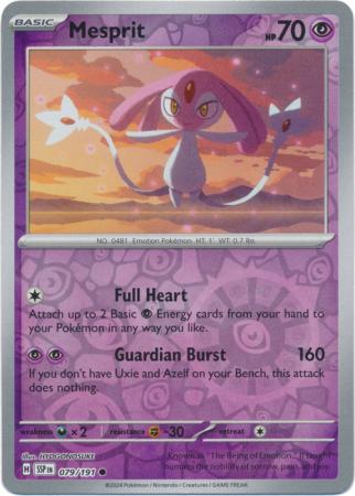 Mesprit : SURGING SPARKS (Reverse holo) - 079/191 - Lockett Labs UK