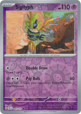 Sigilyph : SURGING SPARKS (Reverse holo) - 081/191 - Lockett Labs UK