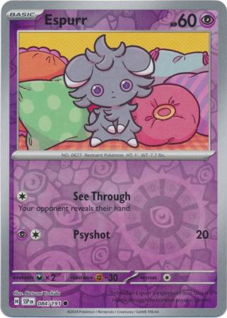 Espurr : SURGING SPARKS (Reverse holo) - 084/191