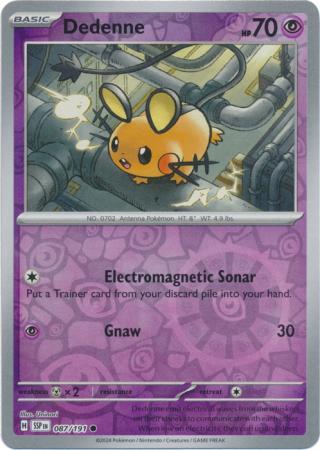 Dedenne : SURGING SPARKS (Reverse holo) - 087/191 - Lockett Labs UK