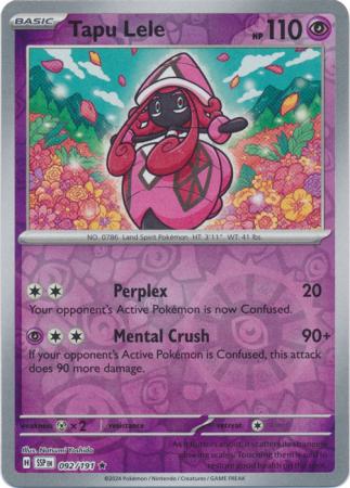 Tapu Lele : SURGING SPARKS (Reverse holo) - 092/191 - Lockett Labs UK