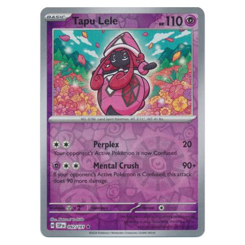 Tapu Lele : SURGING SPARKS (Reverse holo) - 092/191