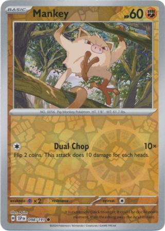 Mankey : SURGING SPARKS (Reverse holo) - 098/191 - Lockett Labs UK