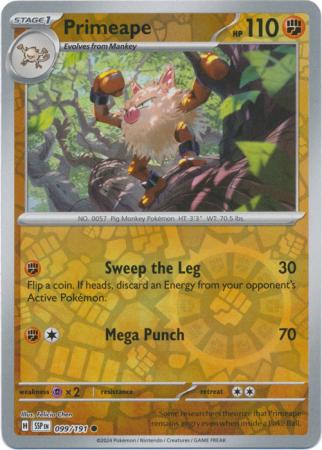 Primeape : SURGING SPARKS (Reverse holo) - 099/191 - Lockett Labs UK