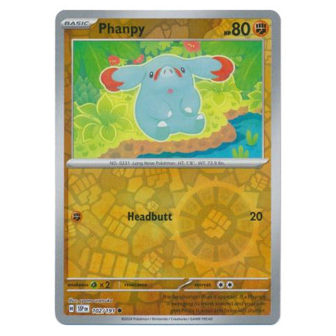 Phanpy : SURGING SPARKS (Reverse holo) - 102/191