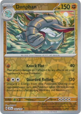 Donphan : SURGING SPARKS (Reverse holo) - 103/191 - Lockett Labs UK