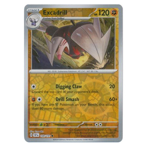Excadrill : SURGING SPARKS (Reverse holo) - 109/191