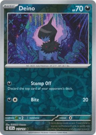 Deino : SURGING SPARKS (Reverse holo) - 117/191 - Lockett Labs UK