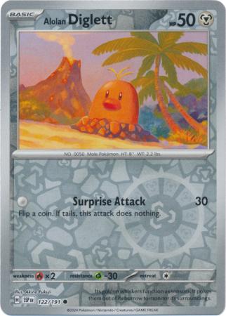 Alolan Diglett : SURGING SPARKS (Reverse holo) - 122/191