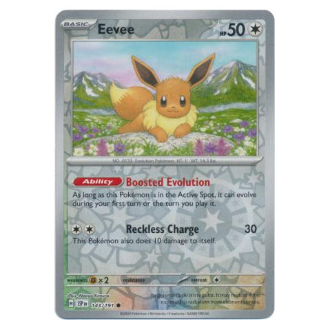 Eevee : SURGING SPARKS (Reverse holo) - 143/191