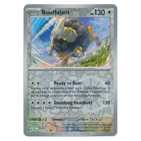 Bouffalant : SURGING SPARKS (Reverse holo) - 151/191