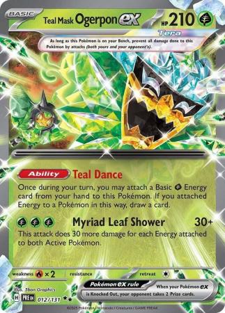 Teal Mask Ogerpon ex : PRISMATIC EVOLUTIONS - 012/131