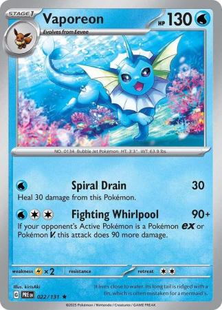 Vaporeon : PRISMATIC EVOLUTIONS (Holo) - 022/131