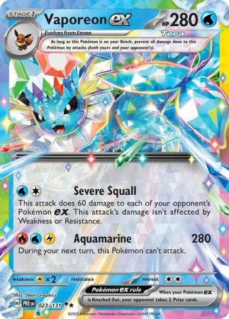 Vaporeon ex : PRISMATIC EVOLUTIONS - 023/131